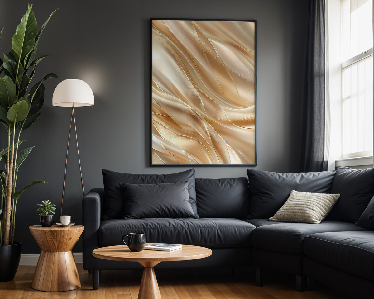 Champagne Gold Silk Curls - Alt Wall View