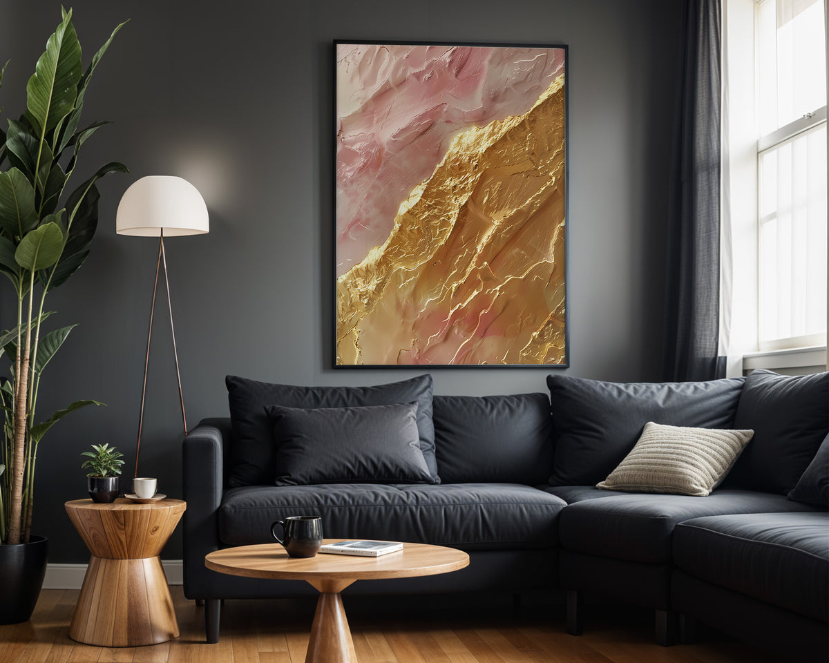 Pink Gold Mountain Marble - Alt Wall View