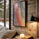 Pastel Rainbow Gold Flames - Wall View
