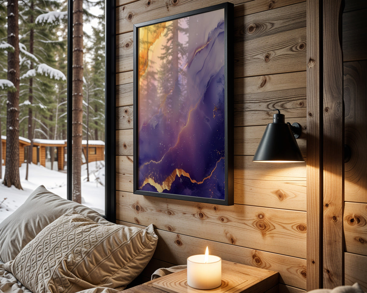 Purple Gold Marble Coast - Wall View