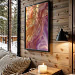 Pink Purple Gold Silk - Wall View
