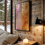 Pink Gold Sunset Crackle - Wall View