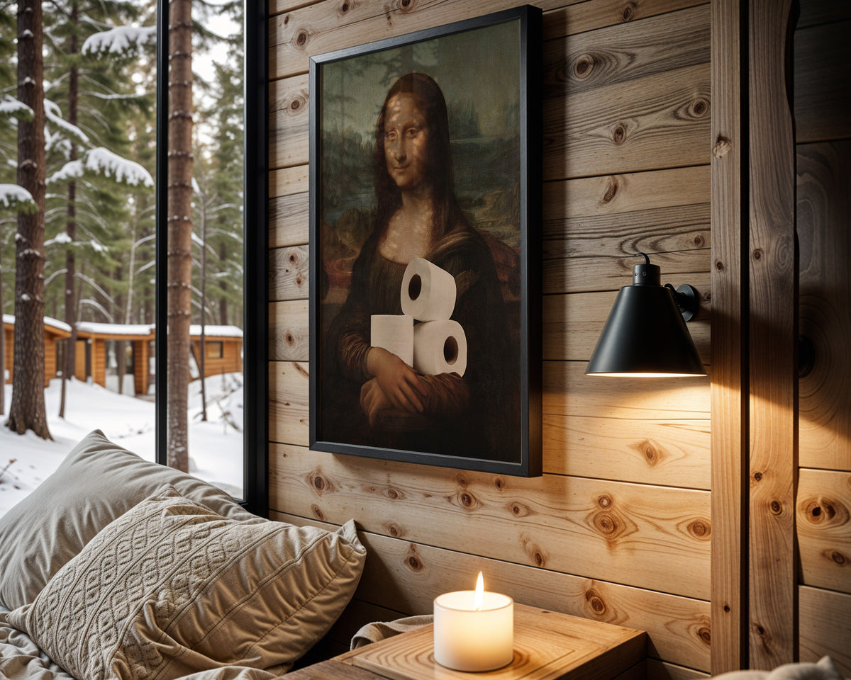 Mona Lisa Toilet Paper - Wall View