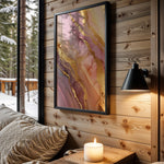 Pink Gold Marble Stripes - Wall View