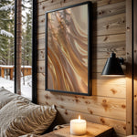Bronze Gold Silk Drape - Wall View
