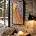 Pink Gold Glitter Wave - Wall View