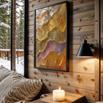Lavender Mustard Gold Layers - Wall View