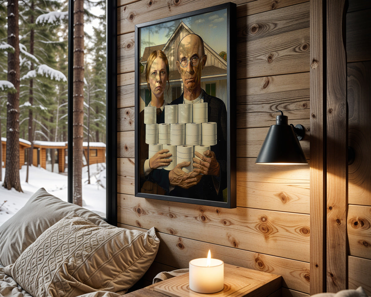 American Gothic Toilet Paper - Wall View