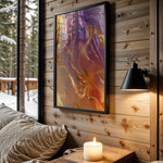 Purple Orange Gold Liquid - Wall View