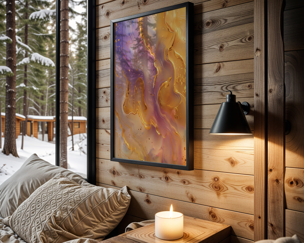 Pink Purple Gold Lava - Wall View