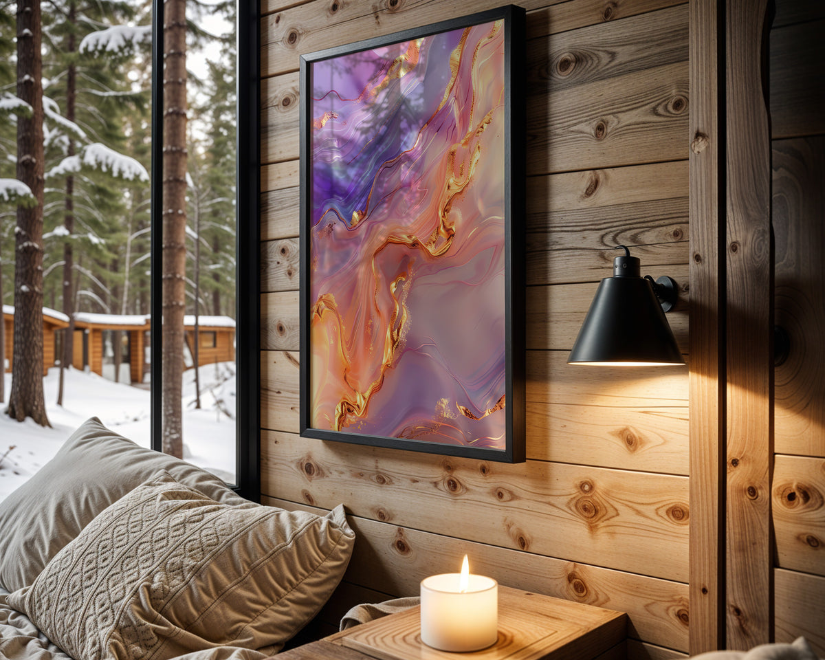 Pink Purple Orange Gold Lava - Wall View