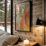 Pastel Pink Gold Wave Mist - Wall View