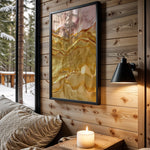 Pink Gold Wave Layers - Wall View