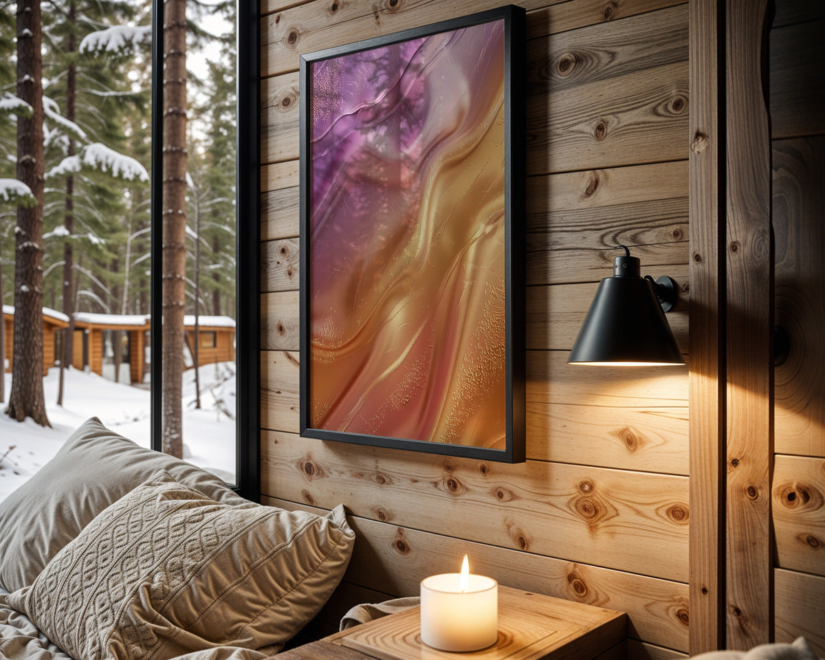 Purple Sunset Gold Silk - Wall View