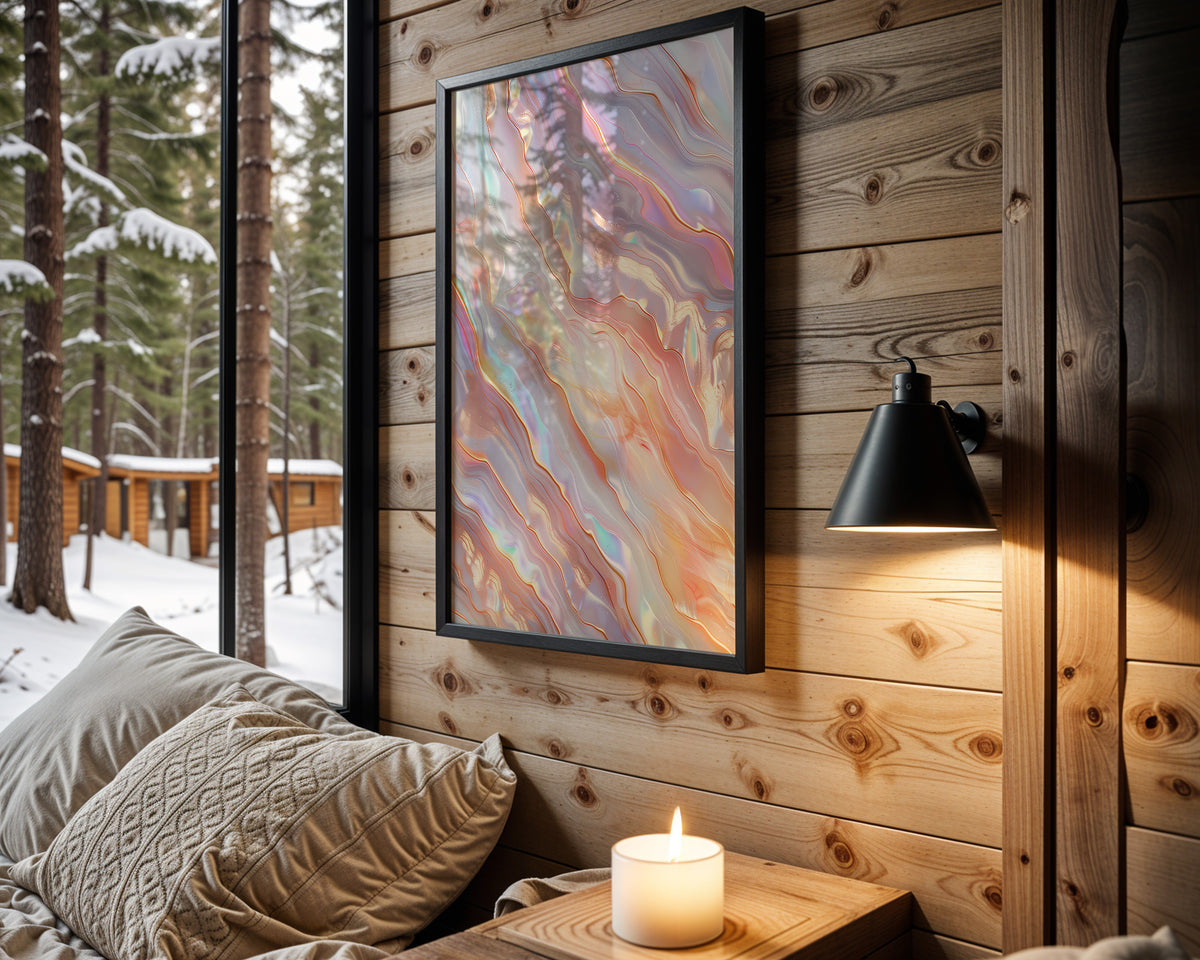 Pearl Pink Gold Iridescent - Wall View