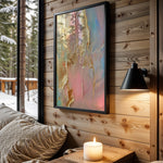 Pastel Pink Blue Gold Brushed - Wall View