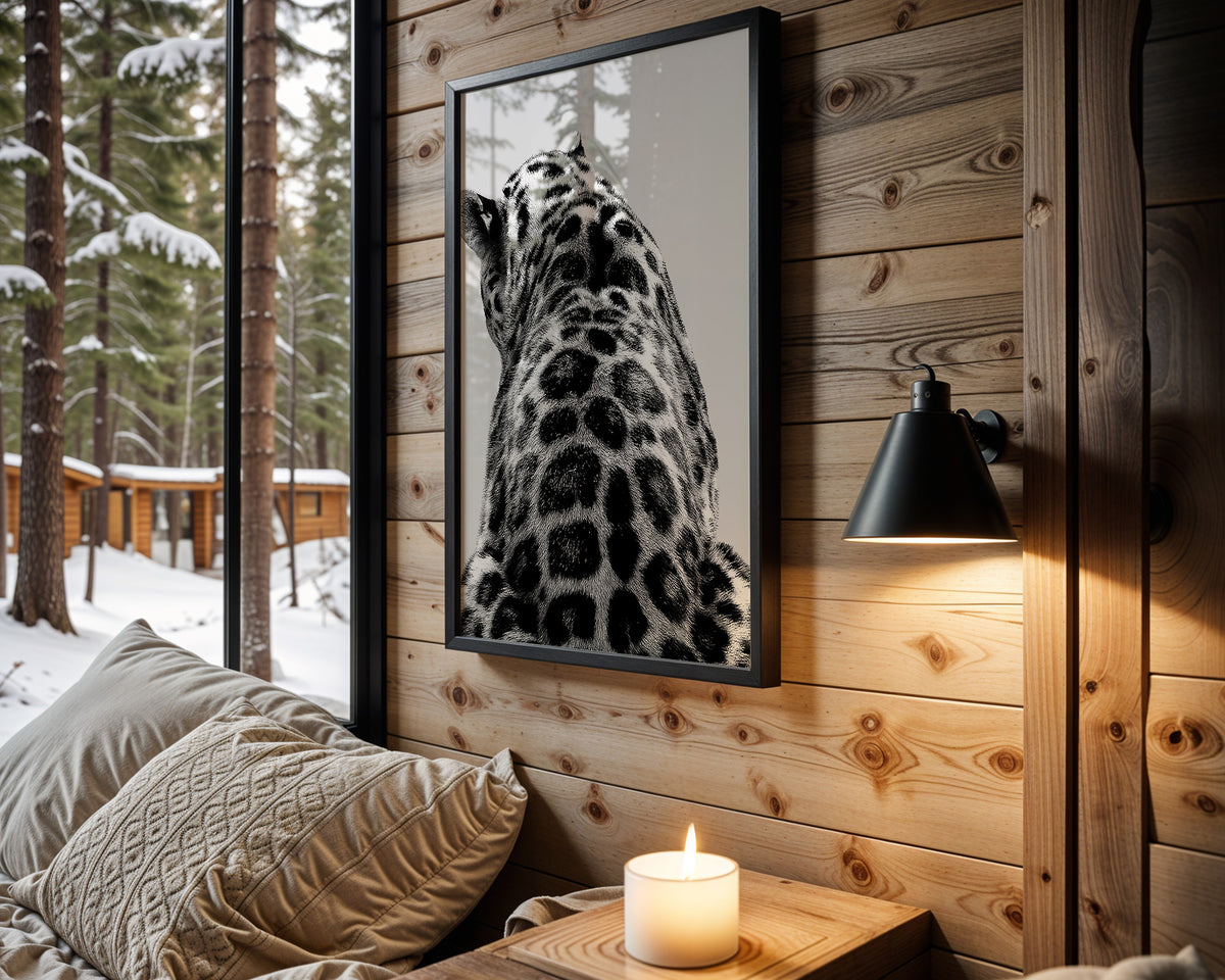 Monochrome Leopard wall art | Big Print Energy