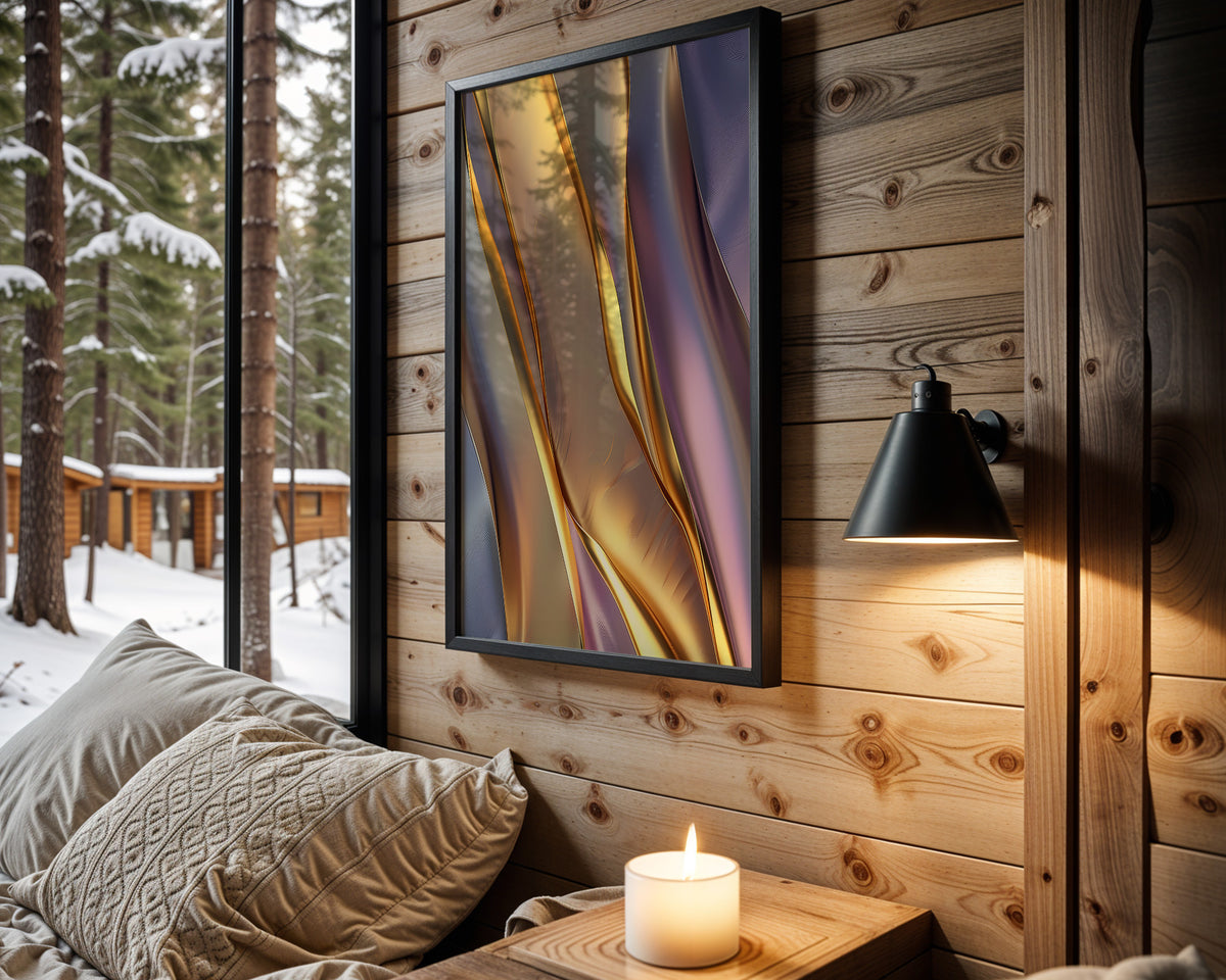Bronze Lavender Gold Silk - Wall View