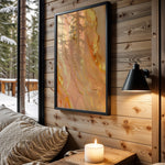 Apricot Marble Gold Veins - Wall View
