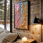 Pink Blue Gold Lava - Wall View