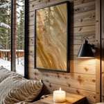 Champagne Gold Glitter Wave - Wall View