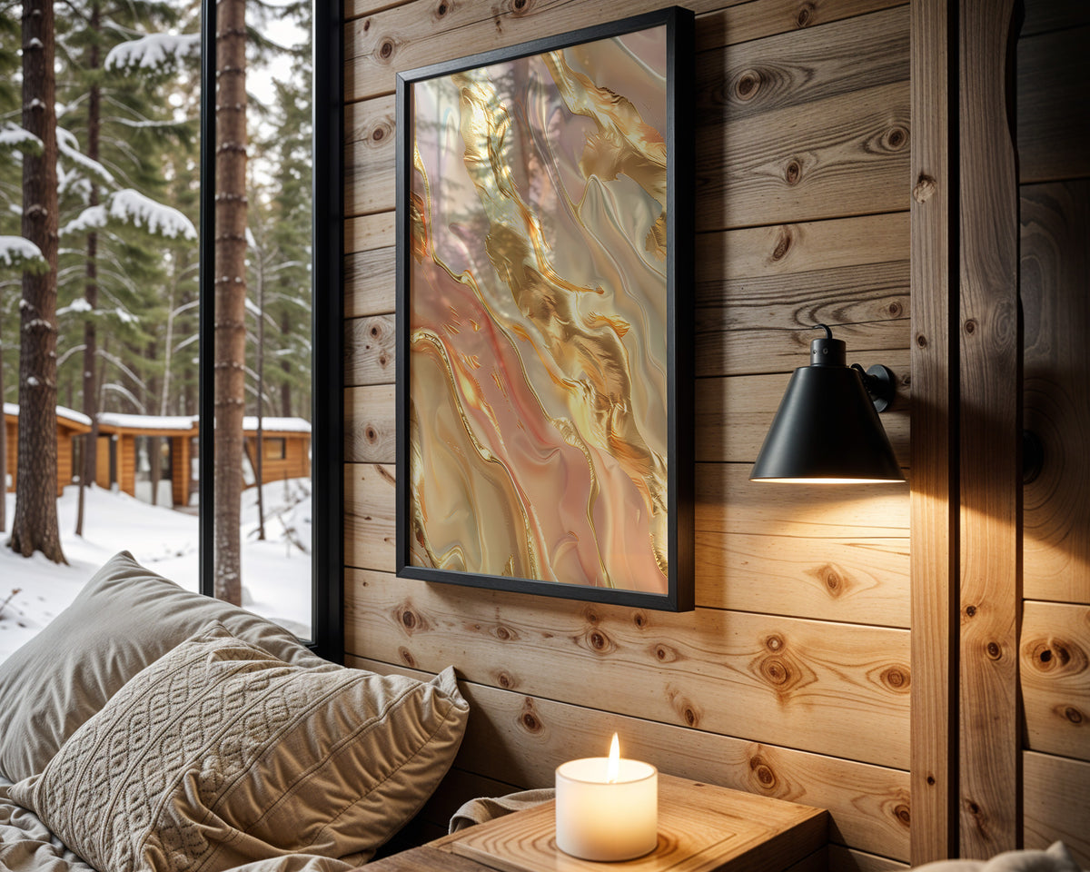 Apricot Pink Gold Lava - Wall View