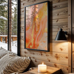 Coral Orange Gold Flow - Wall View