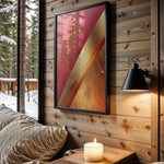 Pink Gold Geometric Curve - Wall View