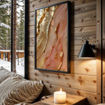 Caramel Peach Gold Drip - Wall View