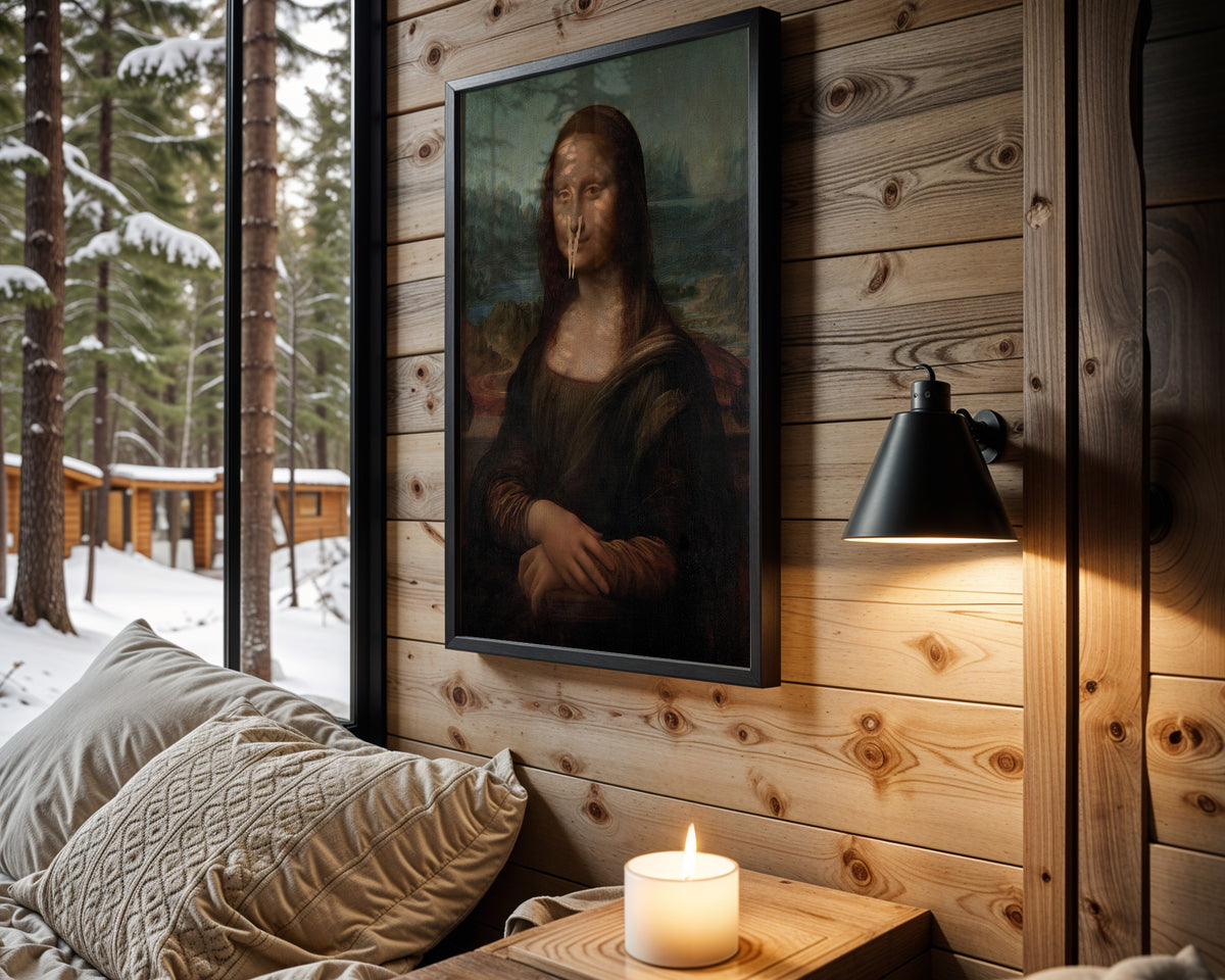 Mona Lisa Mud Mask - Wall View