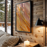 Apricot Pink Gold Silk - Wall View
