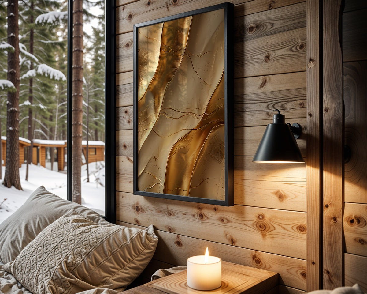Pure Gold Crinkle - Wall View