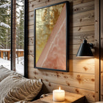 Mustard Pink Fur Triangle - Wall View