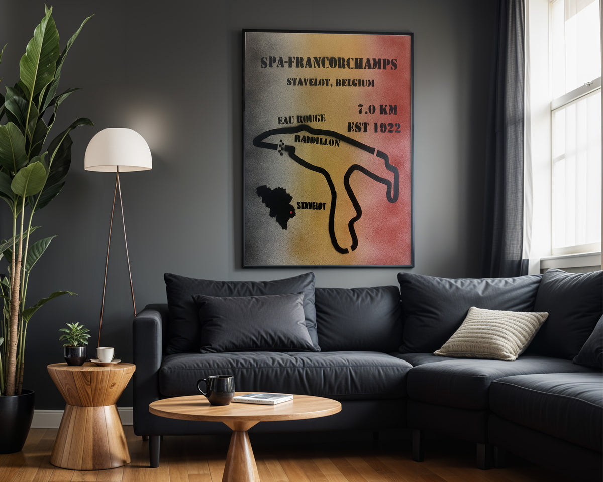 Spa-Francorchamps Stencil - Alt Wall View