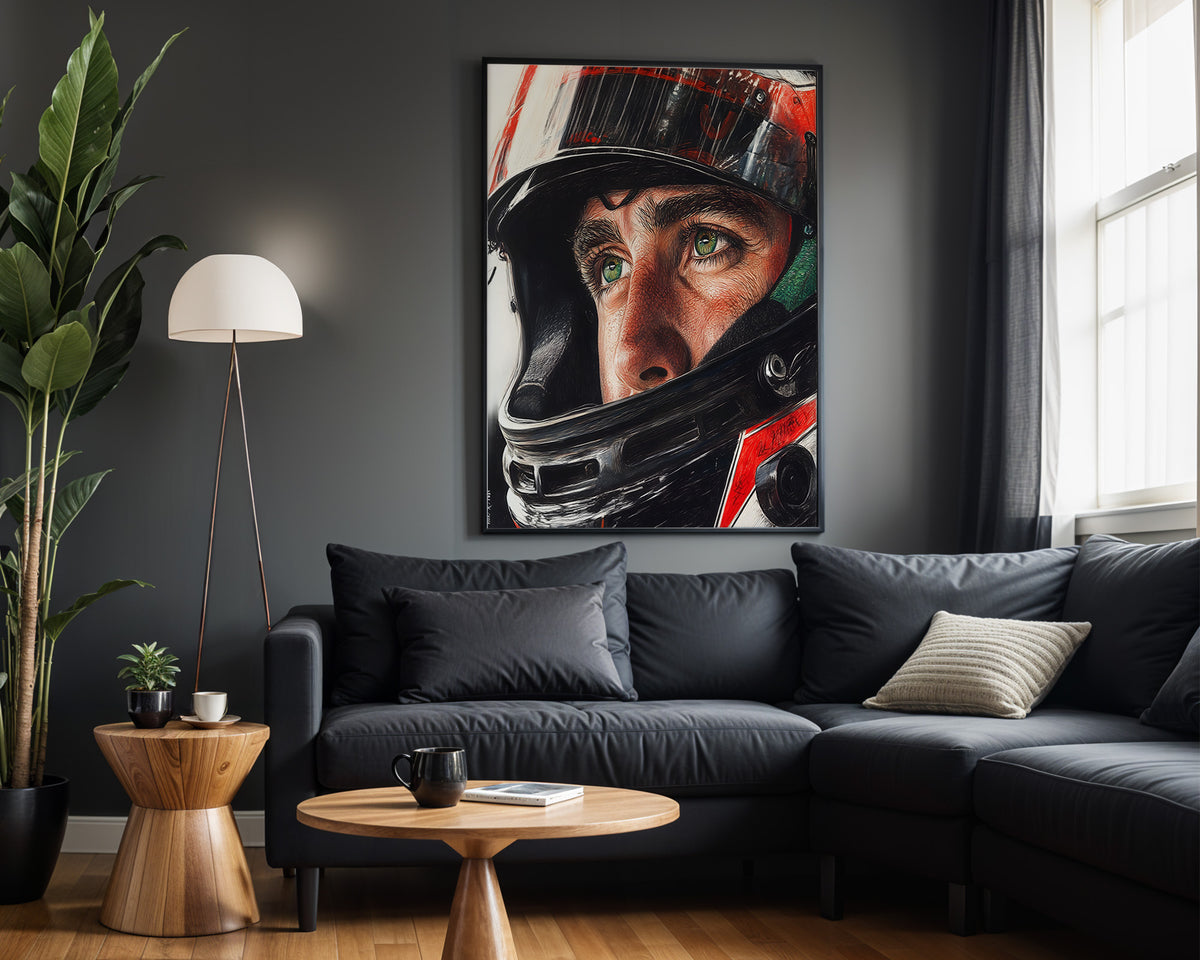 F1 Helmet Portrait - Detail View