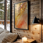 Coral Apricot Gold Crest - Wall View