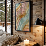 Pastel Rainbow Gold Wave - Wall View