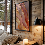 Bronze Pink Gold Waves - Wall View
