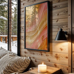 Pink Sand Gold Brushstrokes - Wall View