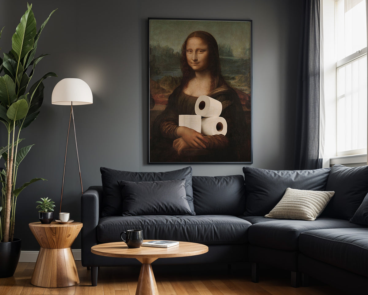 Mona Lisa Toilet Paper - Alt Wall View
