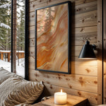 Apricot Coral Gold Wave Layers - Wall View