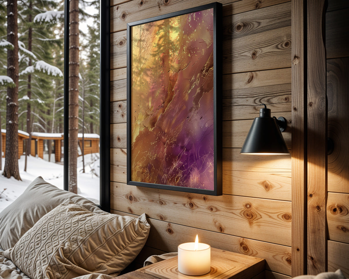 Sunset Purple Gold Haze - Wall View