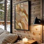 Caramel Cream Silk Drape - Wall View