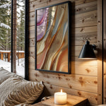 Pastel Gold Silk Folds - Wall View