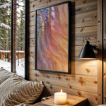 Coral Lavender Gold Flames - Wall View