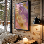 Lavender Peach Gold Streaks - Wall View