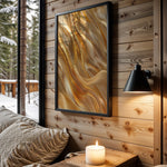 Champagne Gold Wave Silk - Wall View