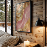 Pink Gold Silk Ribbon - Wall View