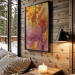 Pink Gold Sunset Burst - Wall View