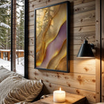Gold Lavender Wave Bands - Wall View